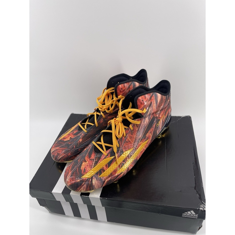 Adidas Adizero 5 Star 5.0 X Kevlar Men's Size 14 Football Cleats Black Orange